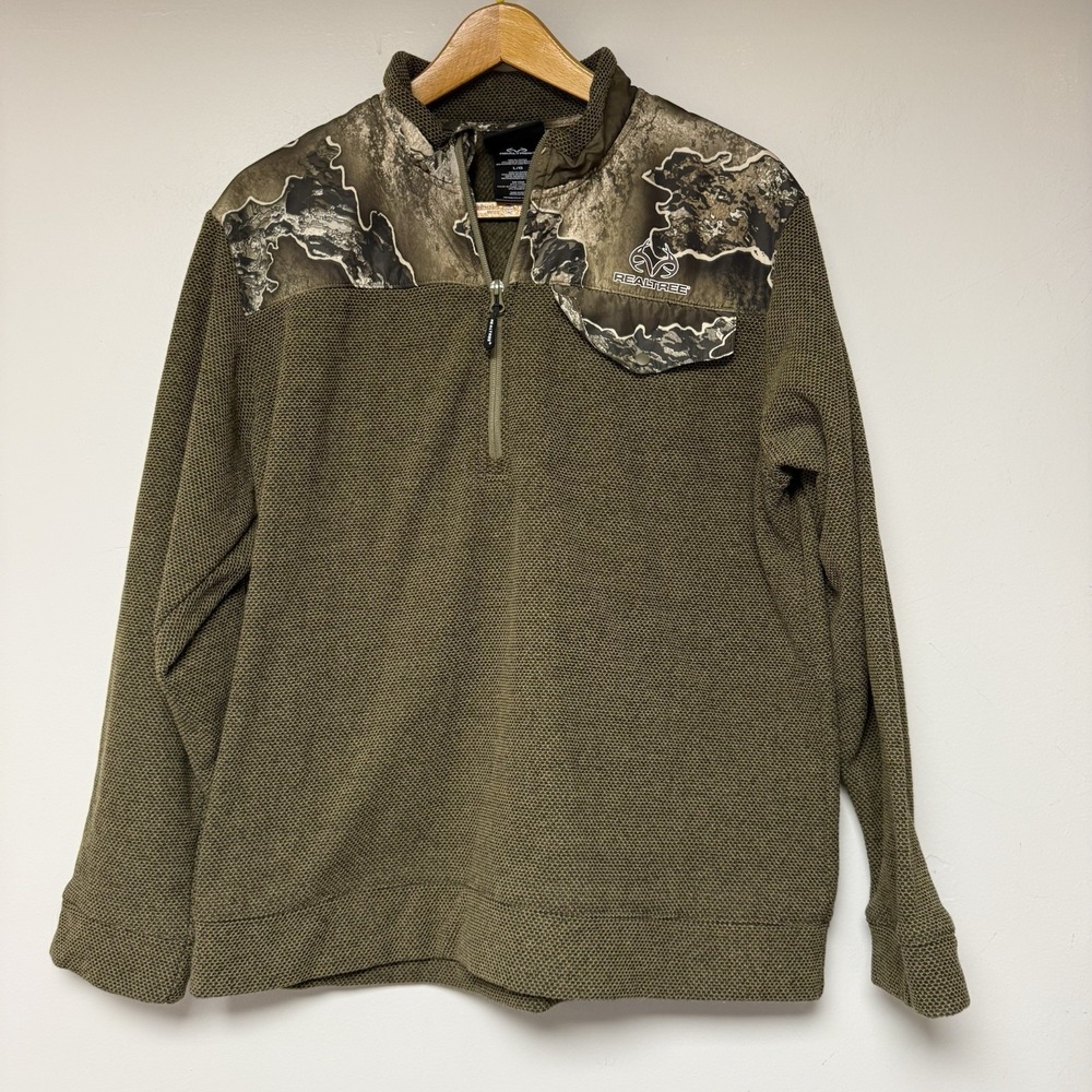 Real tree Men's Brown And Camo Jacket Size L Outdoors Rugged